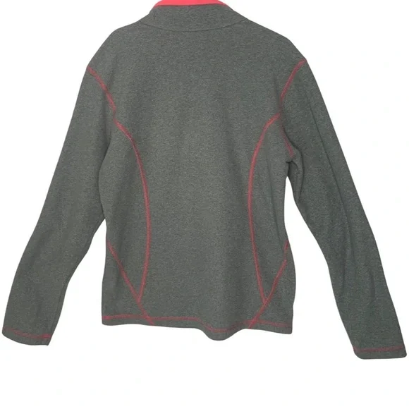 THE NORTH FACE Glacier 1/4 Zip Fleece Pullover Grey and Hot Pink Size Large - Picture 8 of 16